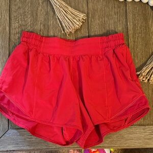 lululemon athletica Vibrant Red Athletic Shorts